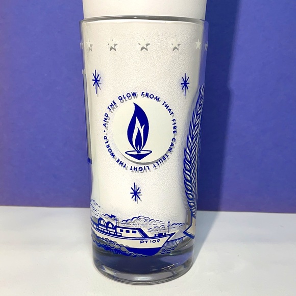 JFK Vintage Memorial Collectors Drinking Glass - Picture 4 of 8